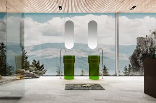 Напольная раковина ABBER Kristall AT2701Emerald-H 45см зелёный